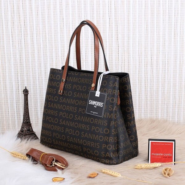 Sanmorris Üç Gözlü Kahverengi Kadın Çanta