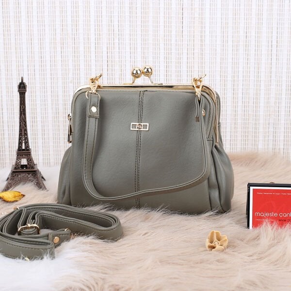 Yeşil Burslu Üç Gözlü Kadın Çanta