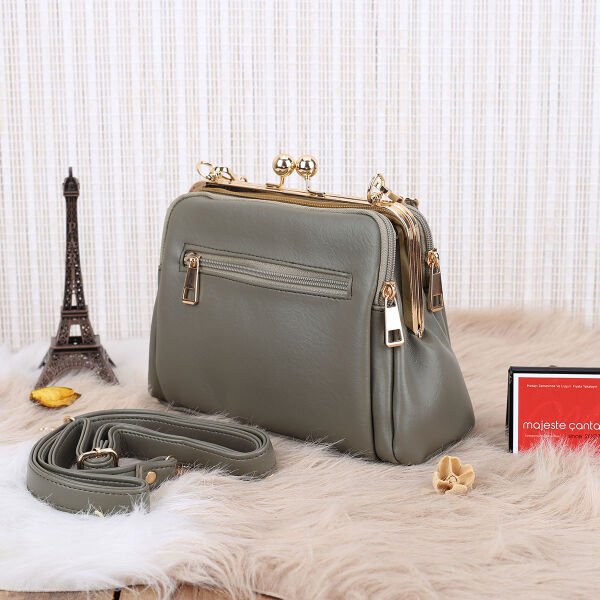 Yeşil Burslu Üç Gözlü Kadın Çanta