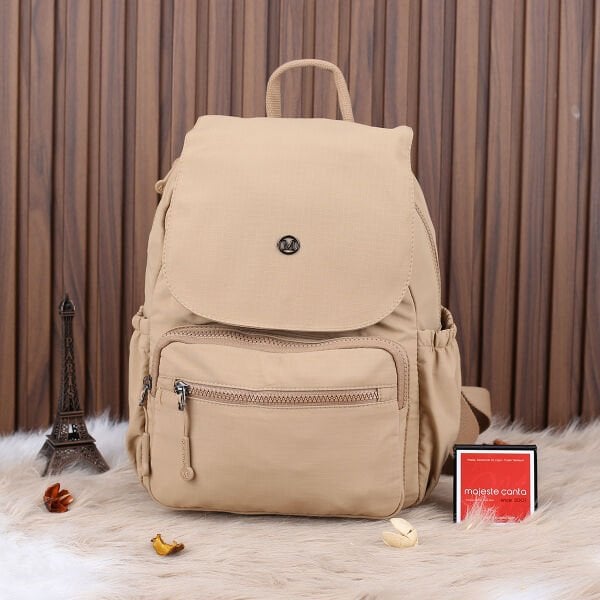 Matthew Cox Önden Kapaklı Bej Sırt Çantası