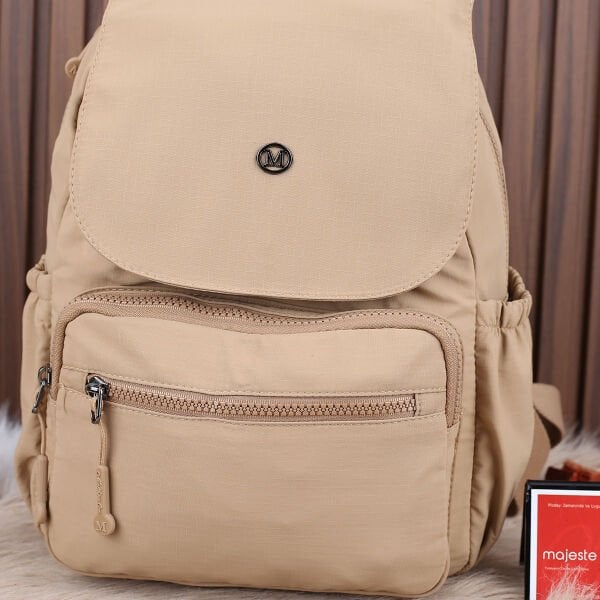 Matthew Cox Önden Kapaklı Bej Sırt Çantası