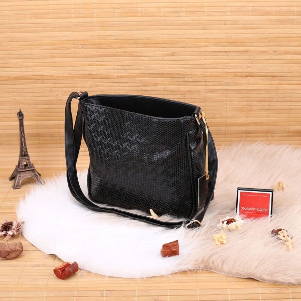 Sanmorris Siyah Rugan Çapraz Çanta