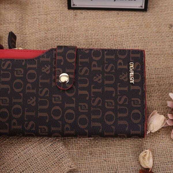 Just Polo Kahverengi & Kırmızı Kadın Cüzdan