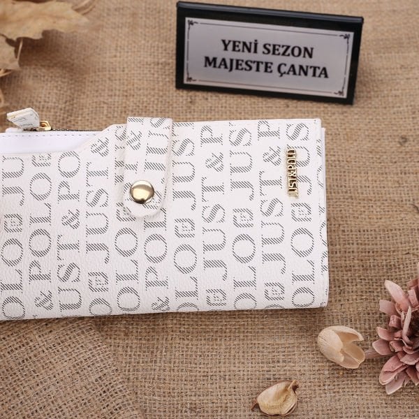 Just Polo Beyaz Kadın Cüzdan