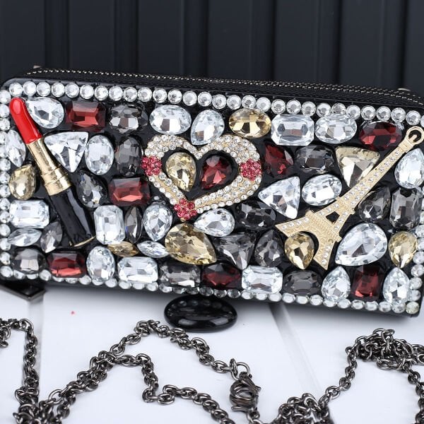 Ççs London Siyah Taşlı Cüzdan