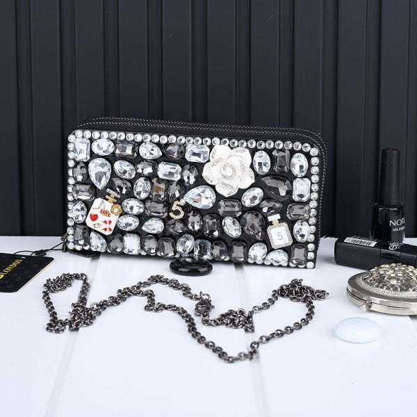 Ççs London Siyah Taşlı Cüzdan