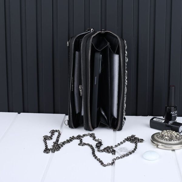 Ççs London Siyah Taşlı Cüzdan