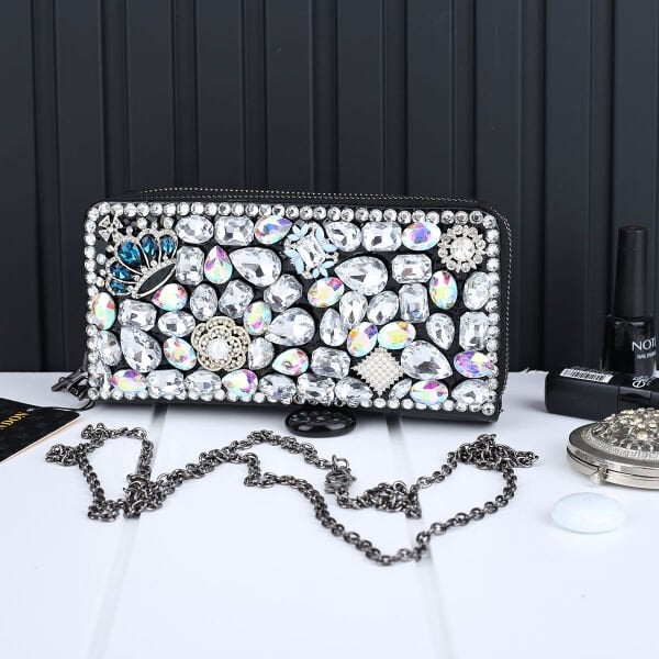 Ççs London Siyah Taşlı Cüzdan