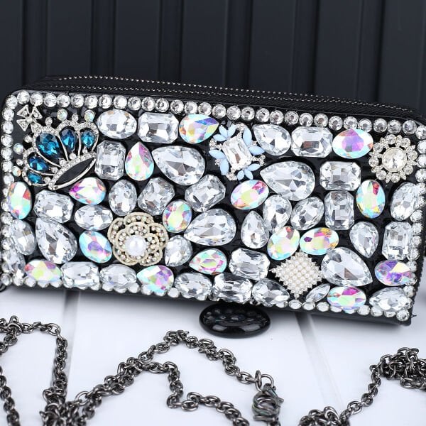 Ççs London Siyah Taşlı Cüzdan