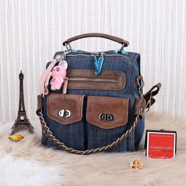 Matthew Cox Hem Sırt Hem Yandan Asmalı Kot Çanta