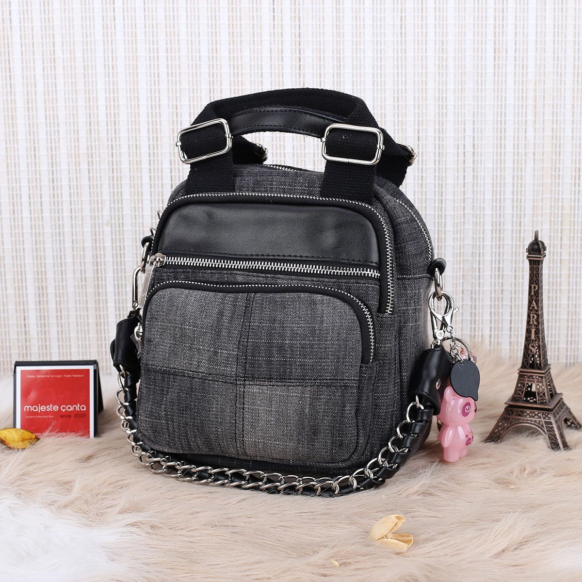 Matthew Cox Siyah  Kot Çanta