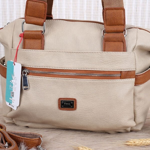 Fiona Bej Taba Yumuşak Deri Günlük Çanta