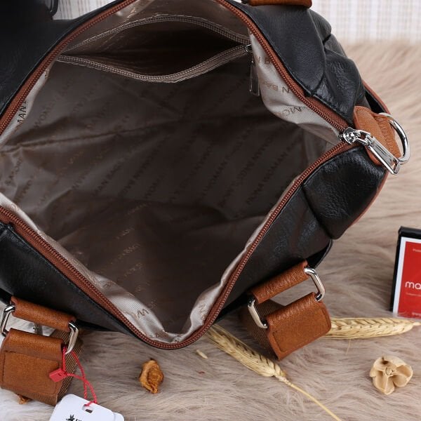 Fiona Siyah Taba Yumuşak Deri Günlük Çanta