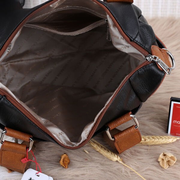 Fiona Siyah Taba Yumuşak Deri Günlük Çanta