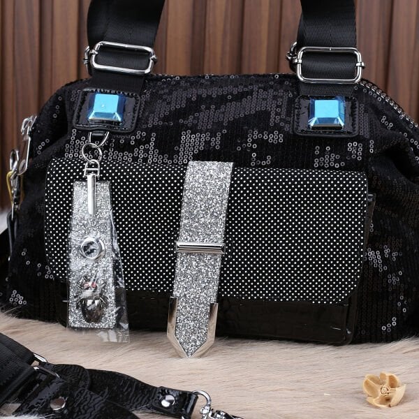Ççs London Siyah Payetli Kadın Çantası