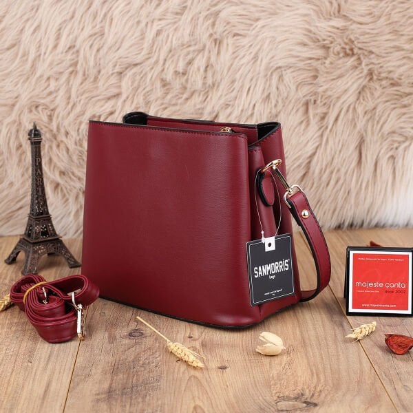 Sanmorris Bordo Hem Omuz Hem Yandan Asmalı Çanta