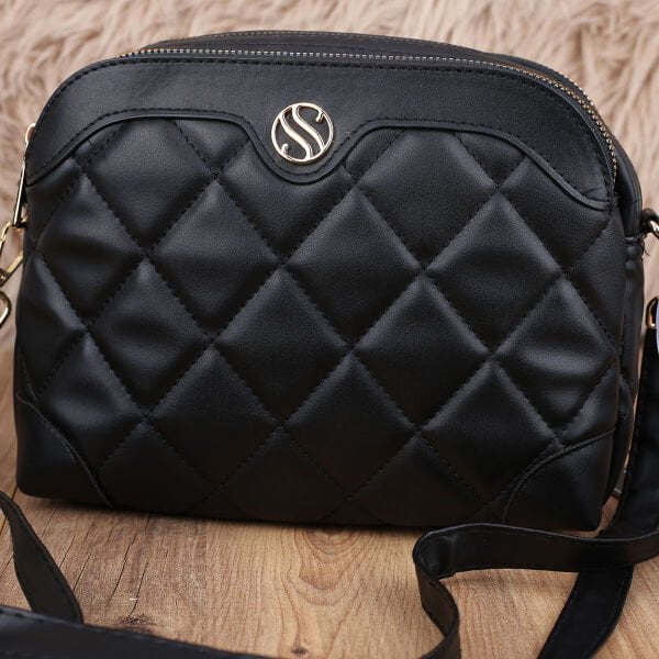 Sanmorris Üç Gözlü Siyah Yandan Asmalı Çanta