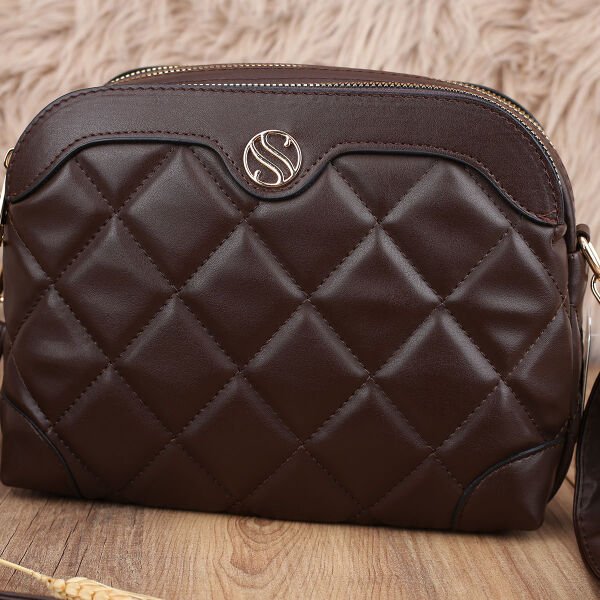 Sanmorris Üç Gözlü Kahverengi Yandan Asmalı Çanta