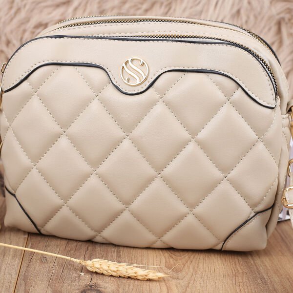 Sanmorris Üç Gözlü Bej Yandan Asmalı Çanta