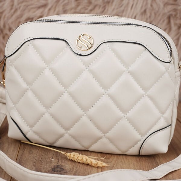 Sanmorris Üç Gözlü Krem Yandan Asmalı Çanta