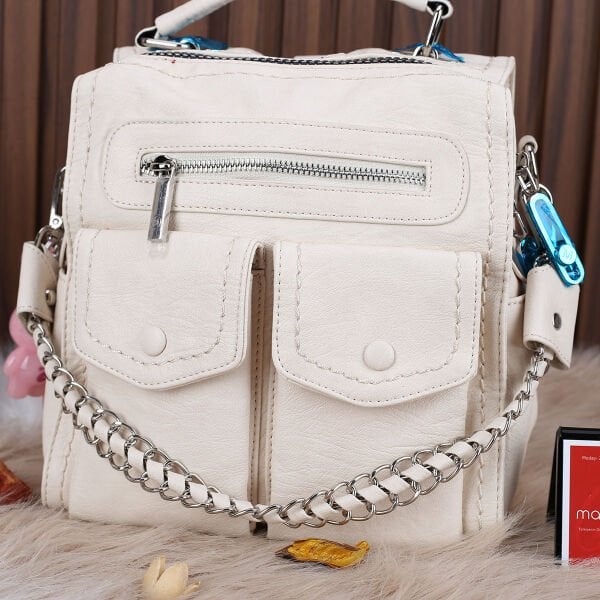 Matthew Cox Hem Sırt Hem Yandan Asmalı Krem Çanta