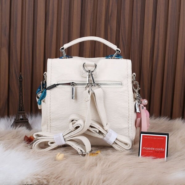 Matthew Cox Hem Sırt Hem Yandan Asmalı Krem Çanta