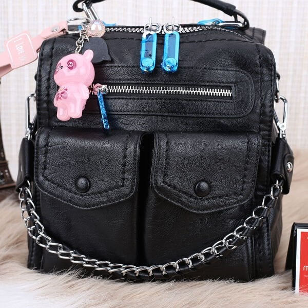 Matthew Cox Hem Sırt Hem Yandan Asmalı Siyah Çanta