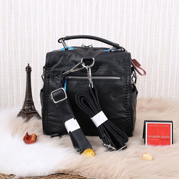 Matthew Cox Hem Sırt Hem Yandan Asmalı Siyah Çanta