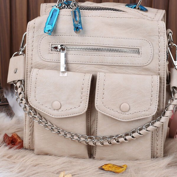 Matthew Cox Hem Sırt Hem Yandan Asmalı Bej Çanta