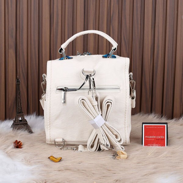 Matthew Cox Hem Sırt Hem Yandan Asmalı Krem Kadın Çanta