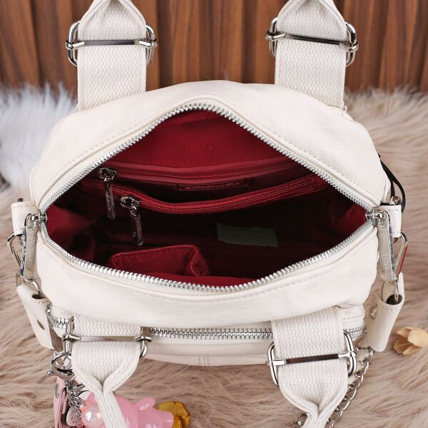 Matthew Cox Krem Hem Sırt Hem Yandan Asmalı Kadın Çanta