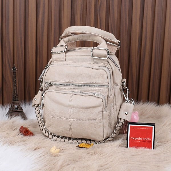 Matthew Cox Bej Hem Sırt Hem Yandan Asmalı Kadın Çanta