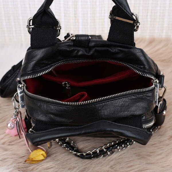 Matthew Cox Siyah Hem Sırt Hem Yandan Asmalı Kadın Çanta