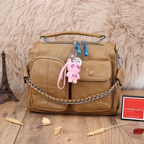 Matthew Cox Hem Sırt Hem Yandan Asmalı Camel Kadın Çanta