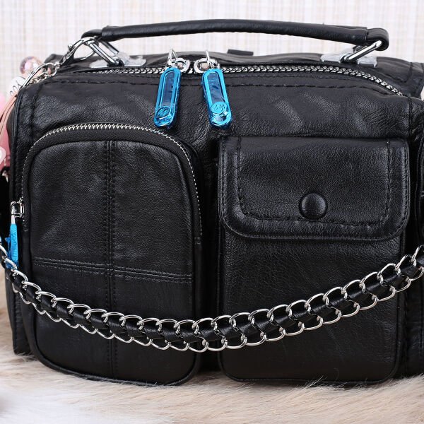 Matthew Cox Hem Sırt Hem Yandan Asmalı Siyah Kadın Çanta