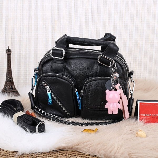 Matthew Cox Çift Gözlü Siyah Kadın Çanta