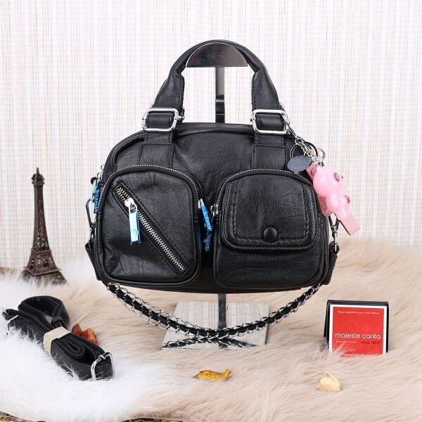 Matthew Cox Çift Gözlü Siyah Kadın Çanta