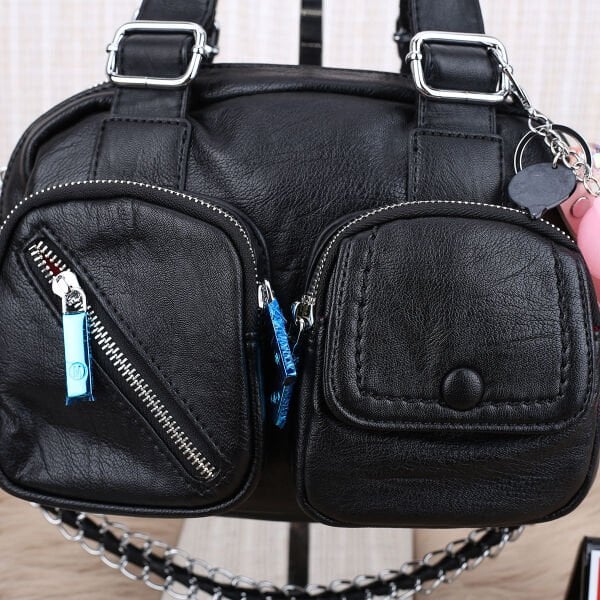 Matthew Cox Çift Gözlü Siyah Kadın Çanta