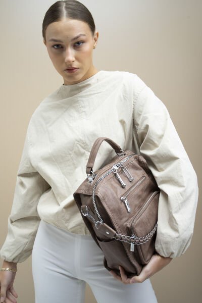 Matthew Cox Bej Hem Sırt Hem Yandan Asmalı Çanta