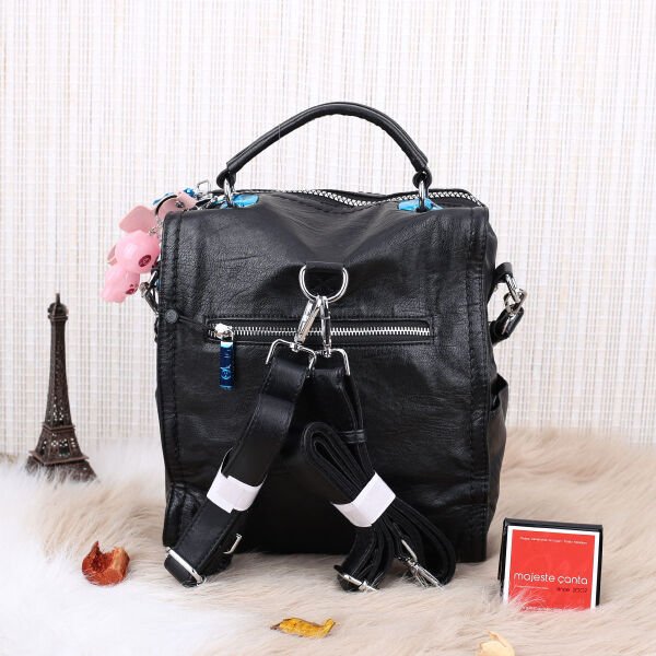 Matthew Cox Siyah Hem Sırt Hem Yandan Asmalı Çanta