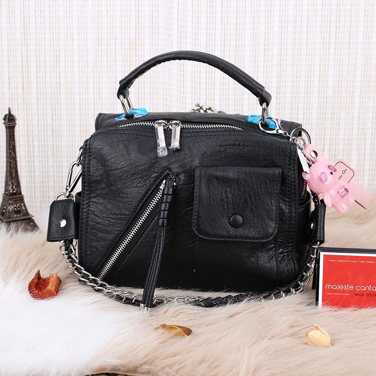 Matthew Cox Siyah Hem Yandan Asmalı Hem Sırt Çantası