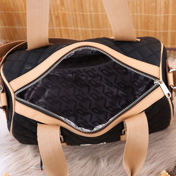 Victoria Polo Silindir Model Siyah Camel Çanta