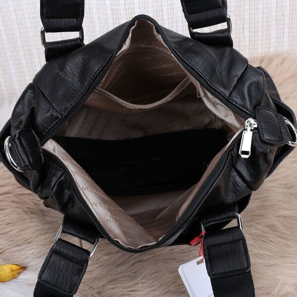 Fiona Siyah Yumuşak Deri Günlük Çanta