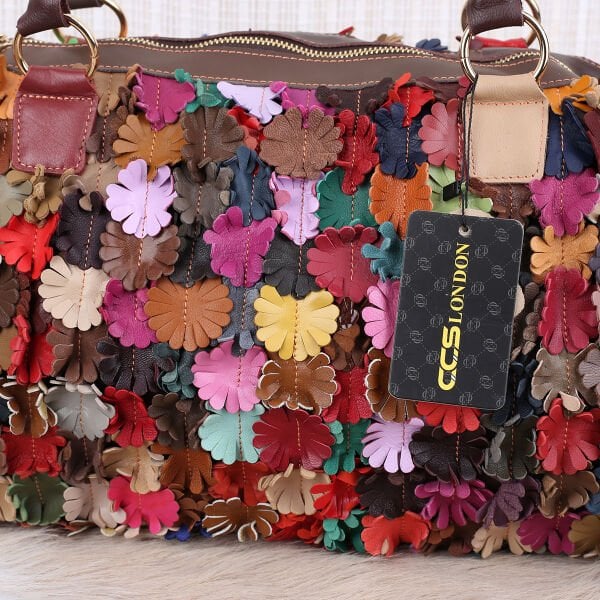 Ççs London Hakiki Deri Renkli Çanta