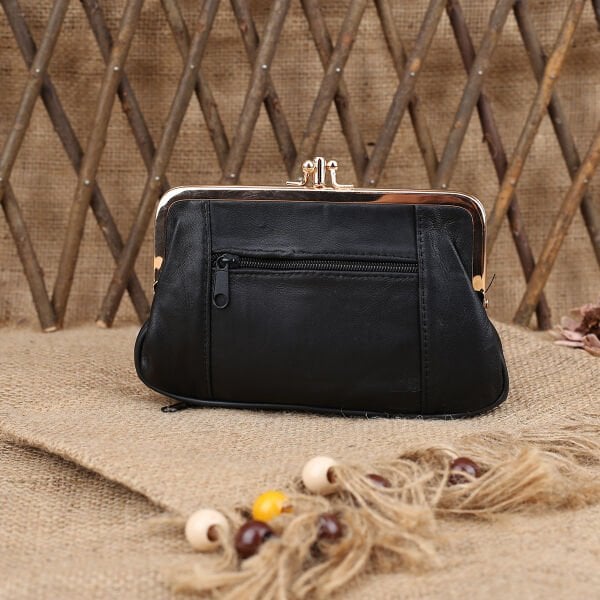 Hakiki Deri Burslu Siyah Cüzdan