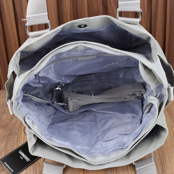 Sanmorris Yeni Sezon 3 Gözlü Büyük Boy Açık Gri Kipling Çanta