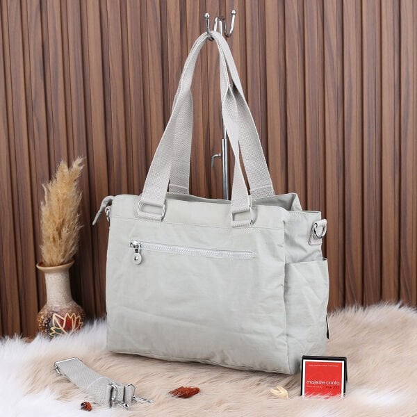 Sanmorris Yeni Sezon 3 Gözlü Büyük Boy Açık Gri Kipling Çanta