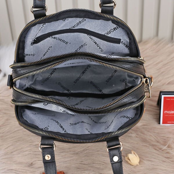 Sanmorris Günlük Üç Gözlü Siyah Kadın Çanta