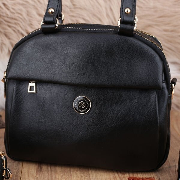 Sanmorris Günlük Üç Gözlü Siyah Kadın Çanta