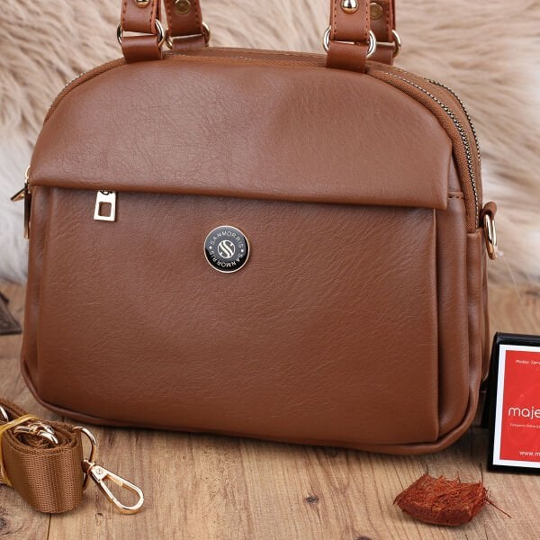 Sanmorris Günlük Üç Gözlü Taba Kadın Çanta